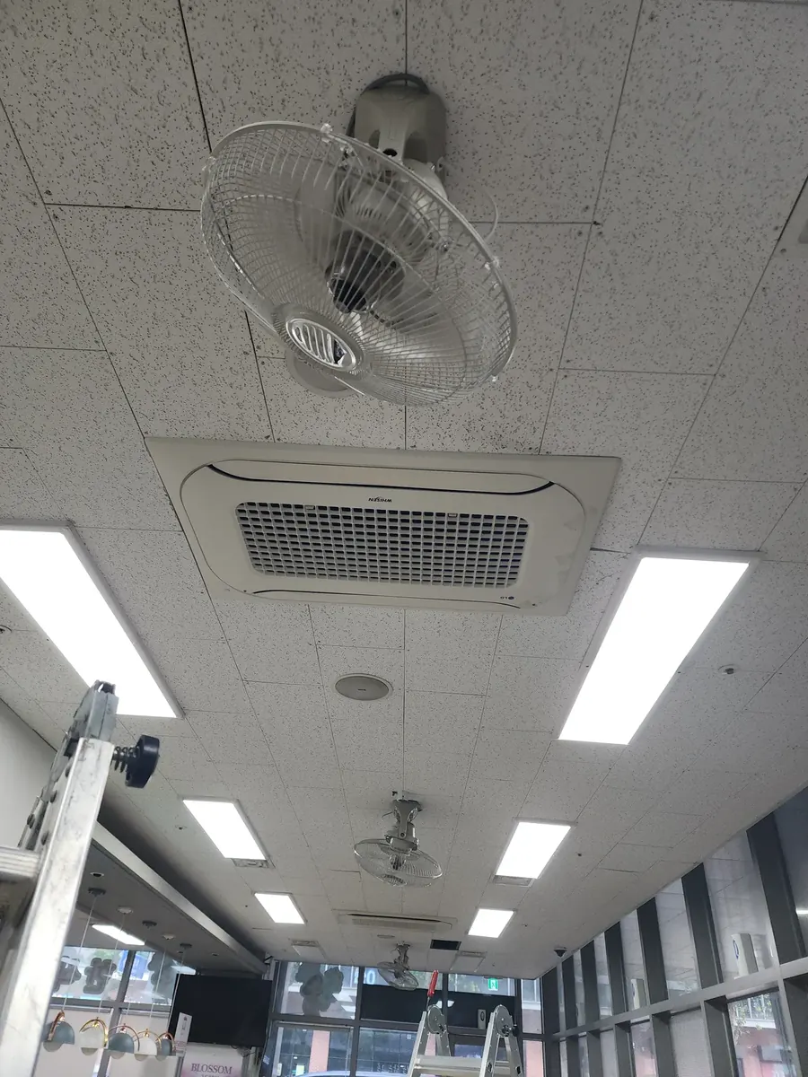 뷔페 선풍기 — 천장에 단 선풍기